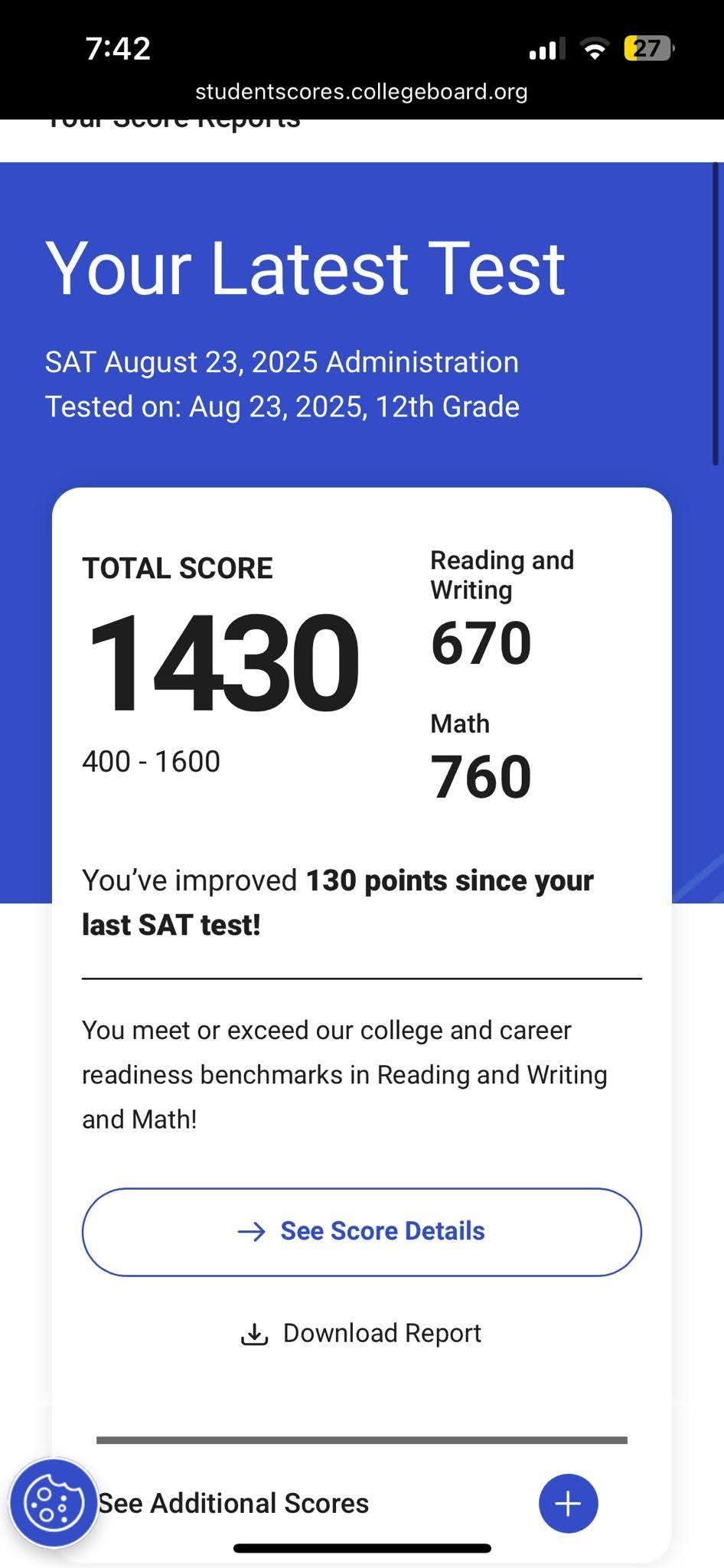 SAT Result Aug 23 2025 - 3