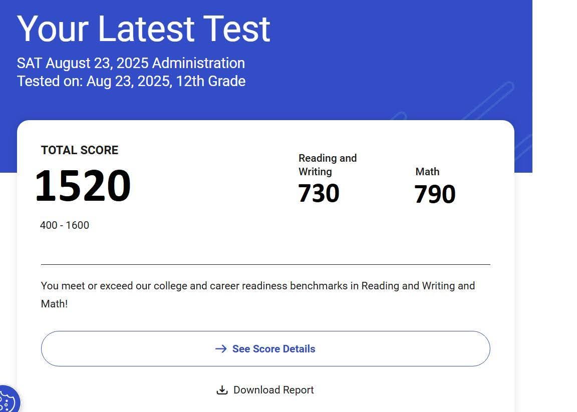 SAT Result Aug 23 2025 - 1