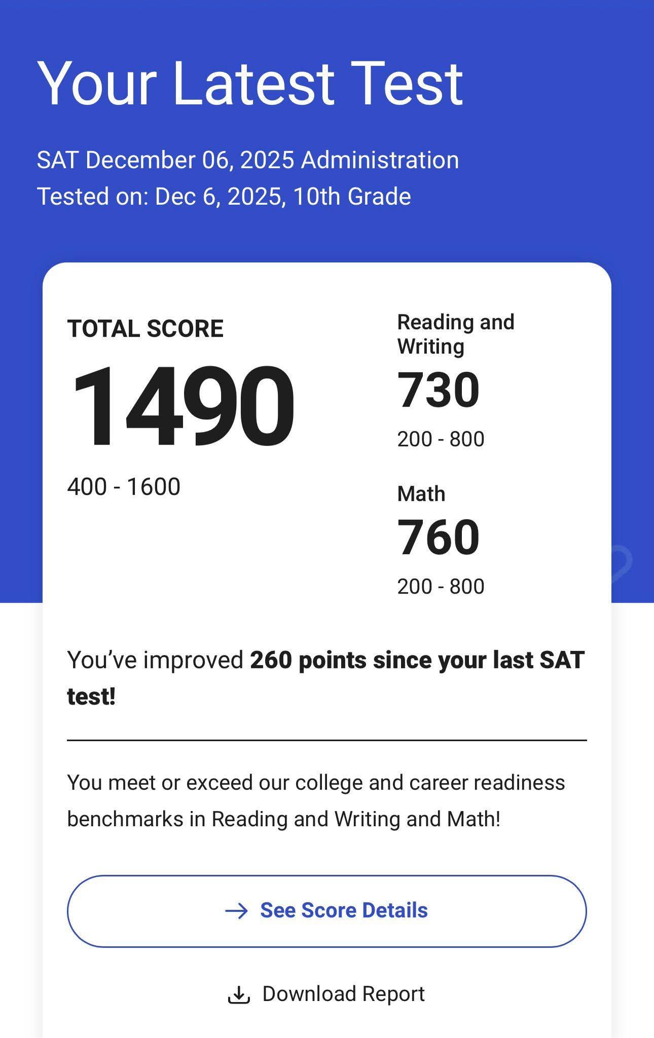 SAT Result Dec 6 2025 - 1