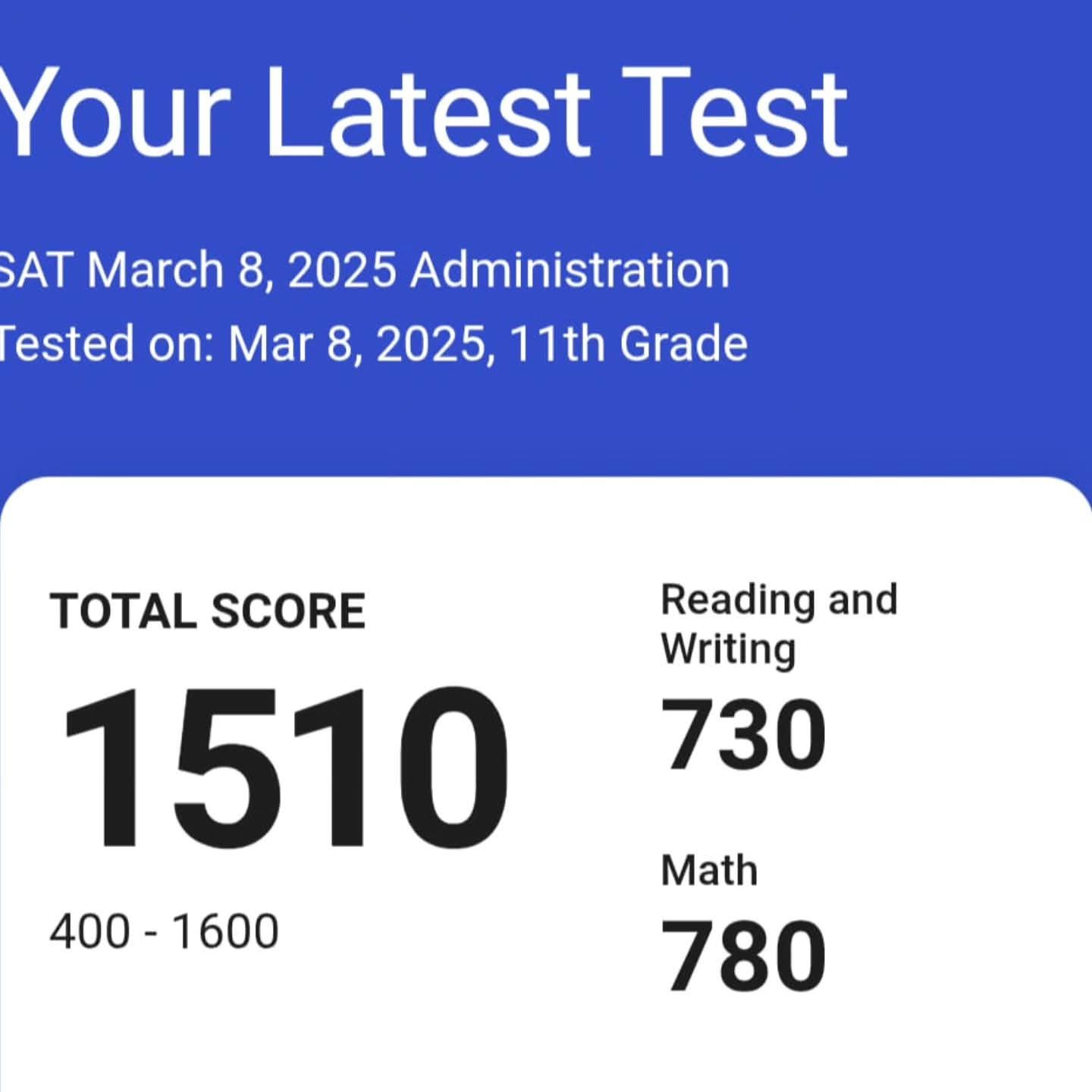 SAT Result Mar 8 2025 - 1